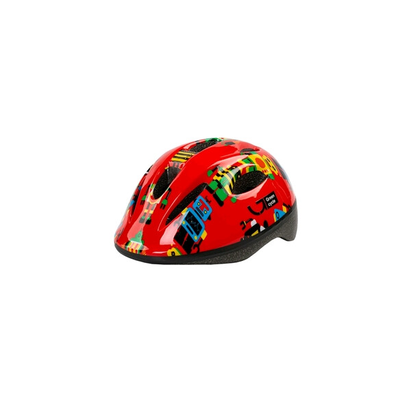 

Велошлем детский Green Cycle Robots red