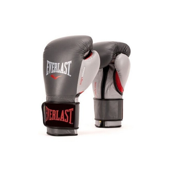 

Перчатки боксерские Everlast Powerlock Hook & Loop Training Gloves Leather - серо-красные (FP-P00000602) - 14 oz