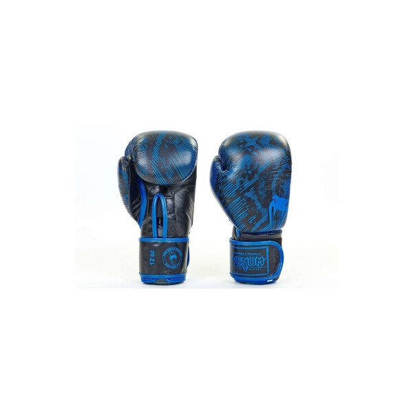 

Перчатки боксерские кожаные Venum Fusion VL-5796-B черно-синие - 10 Oz