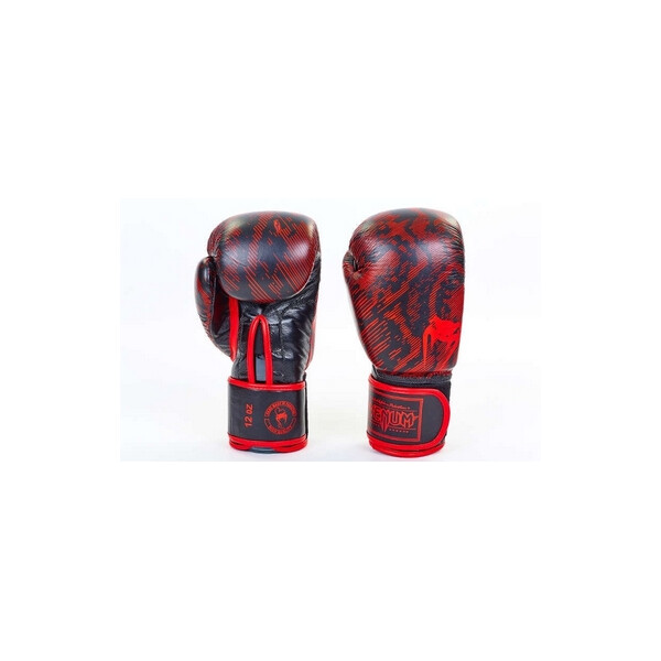 

Перчатки боксерские кожаные Venum Fusion VL-5796-R черно-красные - 10 Oz
