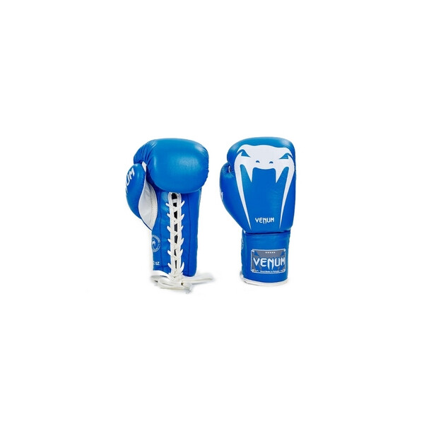 

Перчатки боксерские кожаные Venum Giant VL-5786-B синие - 10 Oz