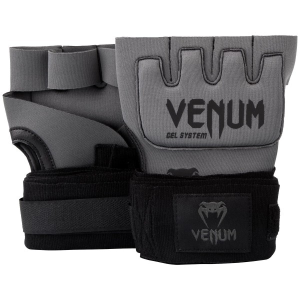 

Бинт-перчатки Гелевые VENUM Kontact Gel Glowe Wraps Серые с черным