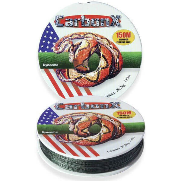 

Плетеный шнур CarbonX 0,30mm 150m 29,70кг зеленый (30500030)