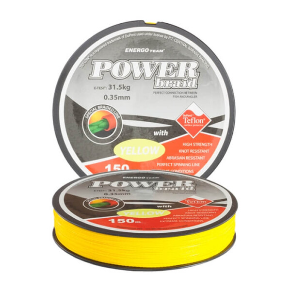 

Шнур EnergoTeam Power Braid Teflon 0,40mm 150m yellow (30900140)