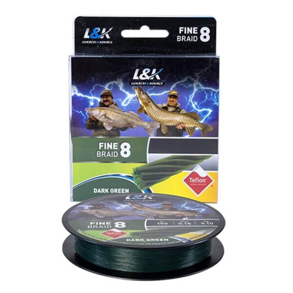 

Плетеный шнур L. and K. Fain Braid X8 Dark Green 0,12mm 150m (30918012)