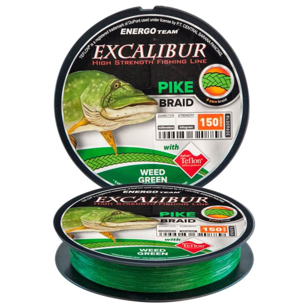 

Шнур EnergoTeam Excalibur Pike X8 Braid 0,25mm 18,18kg 150m (30960025)