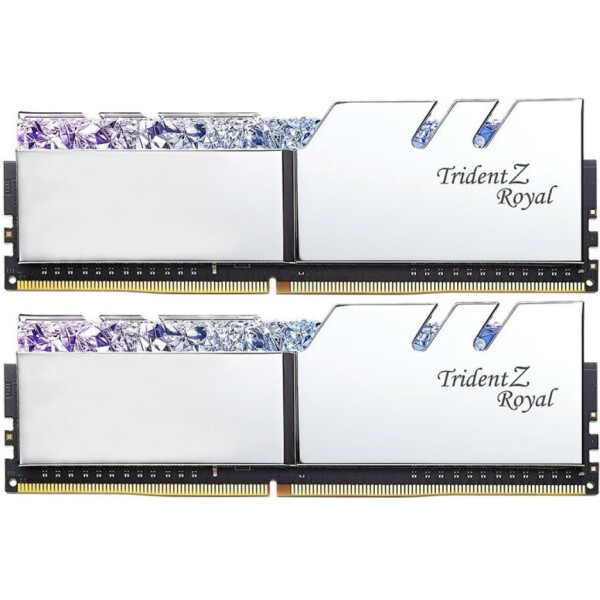 

DDR4 16GB (2x8GB) 3600 MHz Trident Z RGB Royal Silver G.Skill (F4-3600C18D-16GTRS)