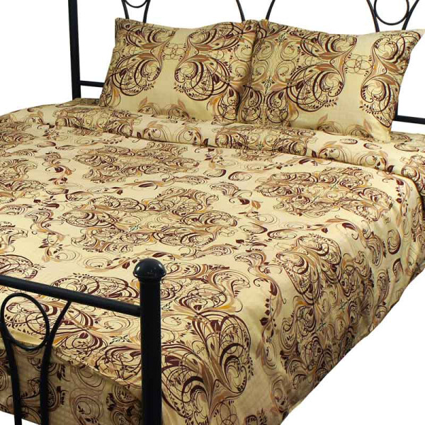 

Комплект постельного белья Руно двуспальный "40-0485 Beige Brown" сатин набивной
