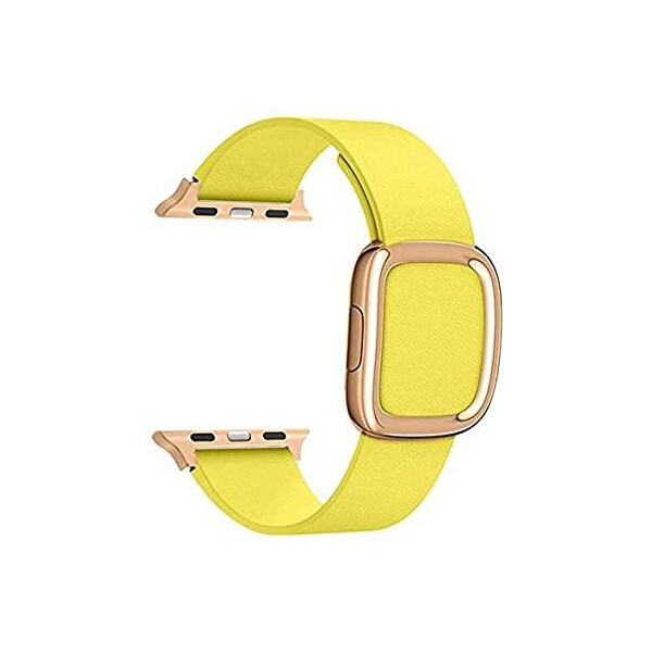 

Ремешок DK Leather Modern Buckle Магнитный замок для Apple Watch 42 / 44 mm (yellow)