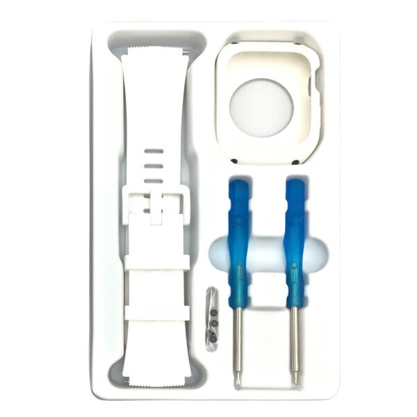 

Ремешок Silicone Lines with Plastic Holder для Apple Watch Series 4 42 / 44mm (white)