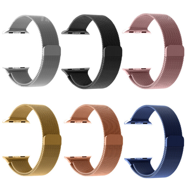 

Ремешок металл Milanese Loop для Apple Watch 42 / 44mm (rose gold)