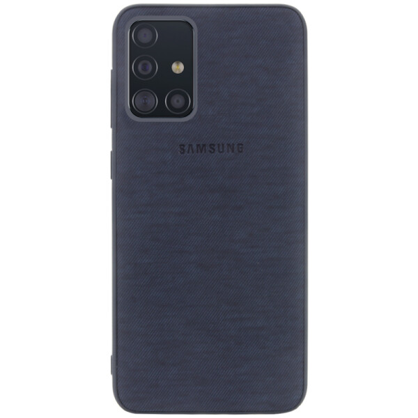 

Противоударный Чехол накладка Epik Fiber Logo NEW для Samsung Galaxy A71 Синий