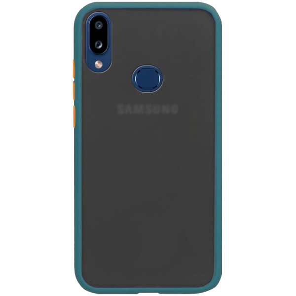 

Противоударный Чехол накладка Epik Color Buttons Shield NEW Series для Samsung Galaxy A10s Сине-Зеленый / Marine Blue