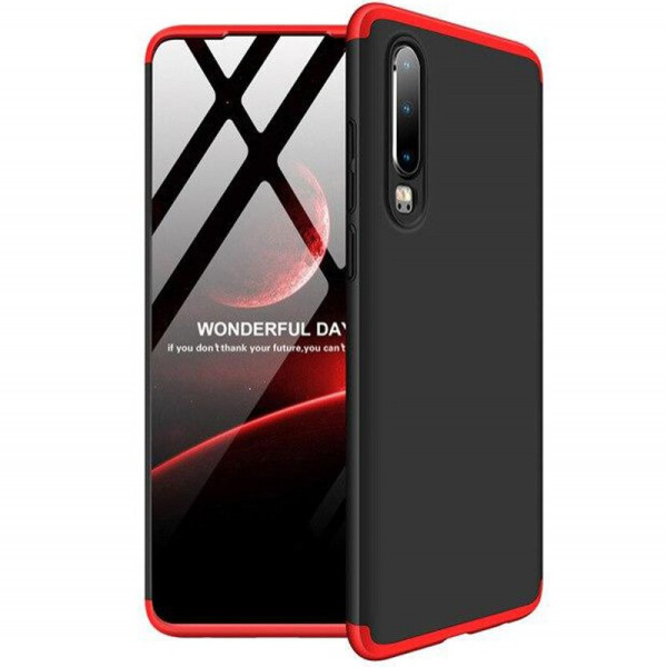 

Противоударный Чехол Пластиковая накладка GKK LikGus 360 градусов NEW для Huawei P30 Черный / Красный