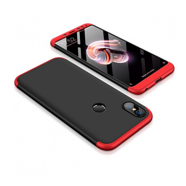 

Пластиковая накладка чехол GKK LikGus 360 градусов для Xiaomi Redmi Note 6 Pro Черный / Красный