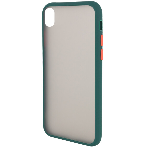 

Противоударный Чехол накладка Epik Color Buttons Shield NEW Series для Apple iPhone XS Max (6.5") Сине- Зеленый / Marine Blue