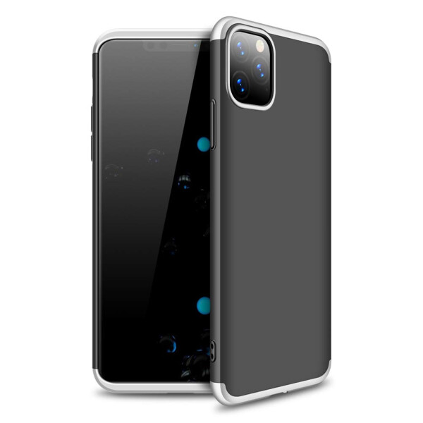

Противоударный Чехол пластиковая накладка GKK LikGus 360 градусов NEW для Apple iPhone 11 Pro 5.8" Черный / Серебряный
