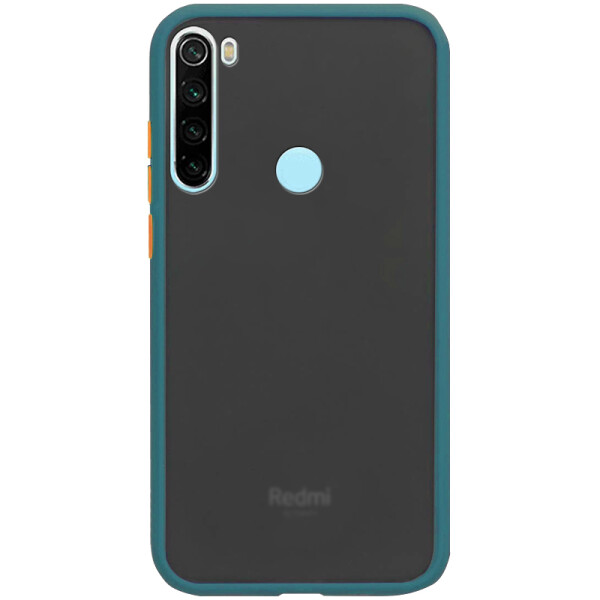 

Противоударный Чехол накладка Epik Color Buttons Shield NEW Series для Xiaomi Redmi Note 8 Сине- Зеленый / Marine Blue