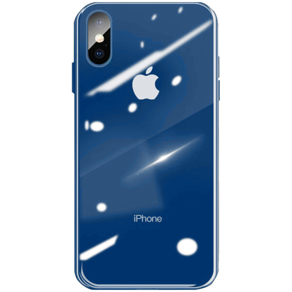

Противоударный Чехол накладка Epik Glossy Logo NEW Series для Apple iPhone X / XS Синий / Blue