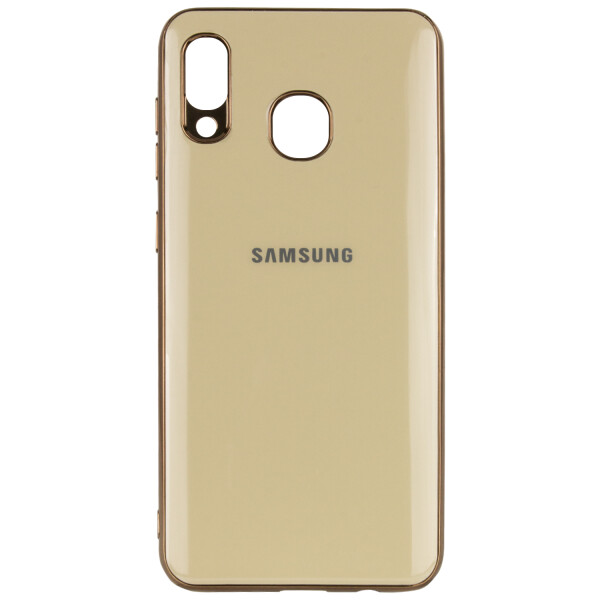 

Противоударный Чехол накладка Epik Glossy Logo NEW для Samsung Galaxy A20 / A30 Золотистый / Gold