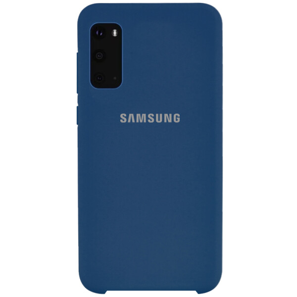 

Противоударный Чехол накладка Epik Silicone case NEW для Samsung Galaxy S20 Синий / Navy Blue