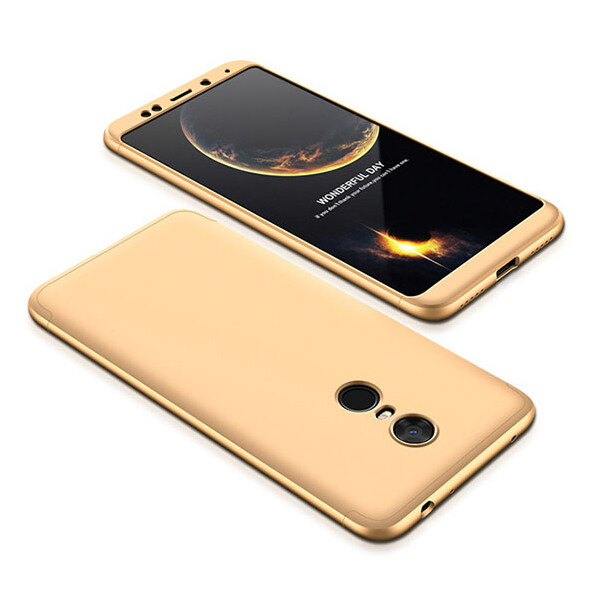 

Пластиковая накладка чехол GKK LikGus 360 градусов для Xiaomi Redmi 5 Золотой