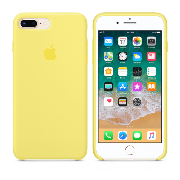 

Противоударный Чехол накладка Epik Silicone case NEW для Apple iPhone 7 plus / 8 plus Желтый / Yellow