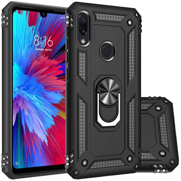 

Противоударный Чехол накладка Epik Serge Ring NEW с магнитным держателем для Xiaomi Redmi Note 7 / Note 7 Pro / Note 7s Черный / Black