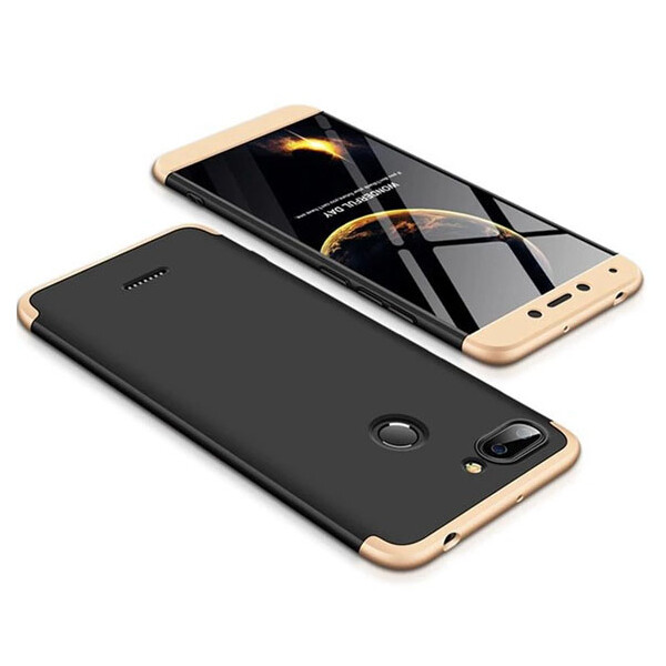 

Пластиковая накладка чехол GKK LikGus 360 градусов для Xiaomi Redmi 6 Черный / Золотой
