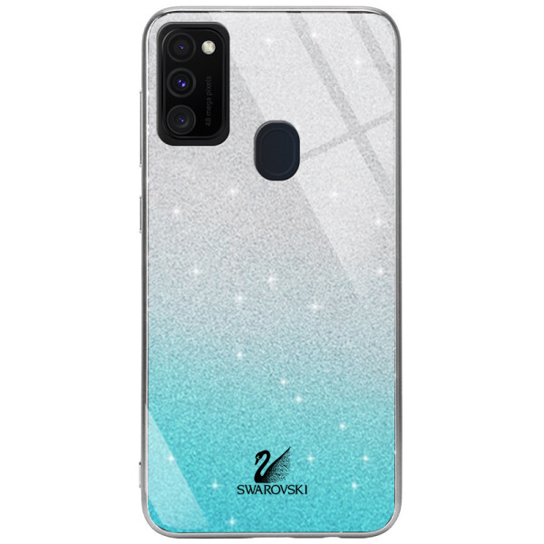 

Противоударный Чехол накладка Epik Swarovski NEW для Samsung Galaxy M30s Бирюзовый