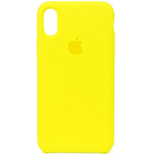 

Противоударный Чехол накладка Epik Silicone case NEW для Apple iPhone XS Max Желтый / Yellow