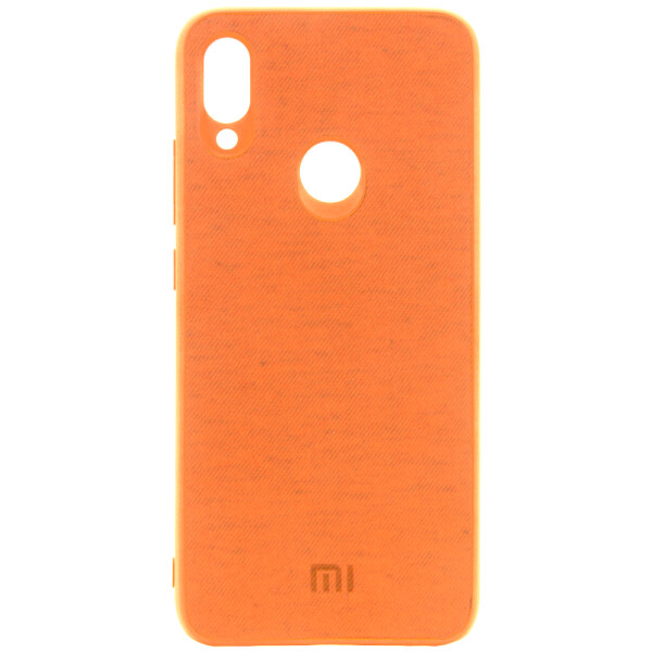 

Противоударный Чехол накладка Epik Textile Logo NEW для Xiaomi Redmi 7 Оранжевый