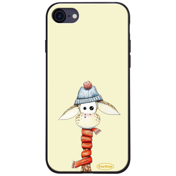 

Противоударный Чехол накладка Epik ForFun NEW для Apple iPhone 7 / 8 Жираф в шапке