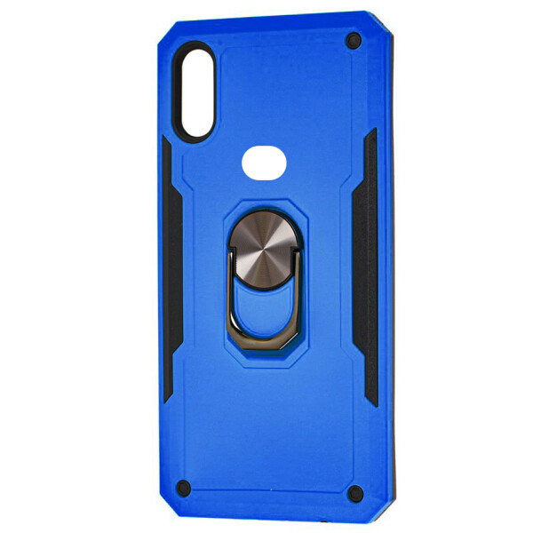 

Противоударный Чехол накладка SG Ring Color NEW с магнитным держателем для Samsung Galaxy A10s Синий / Blue