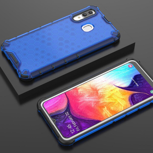 

Противоударный Чехол накладка Epik Transformer Honeycomb для Samsung Galaxy A20 / A30 Синий