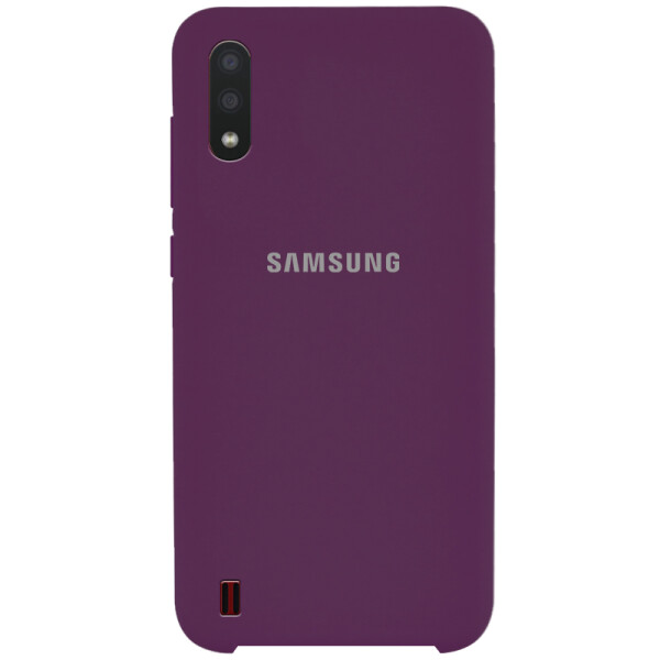 

Противоударный Чехол накладка Epik Silicone case NEW для Samsung Galaxy A01 Фиолетовый / Grape