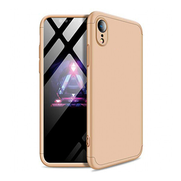

Противоударный Чехол пластиковая накладка GKK LikGus 360 градусов NEW для Apple iPhone XR 6.1 Золотой