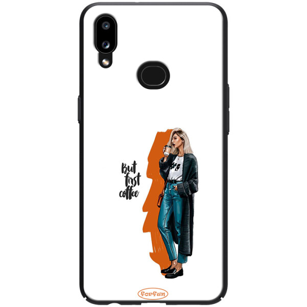 

Противоударный Чехол накладка Epik ForFun NEW для Samsung Galaxy A10s But First Coffee