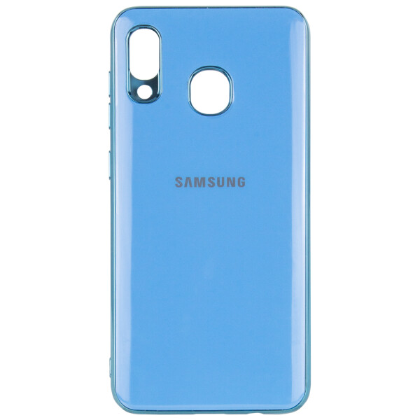 

Противоударный Чехол накладка Epik Glossy Logo NEW для Samsung Galaxy A20 / A30 Голубой / Light Blue