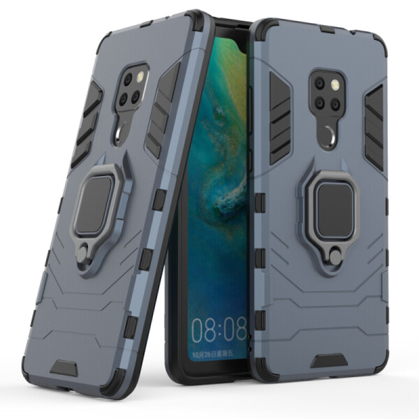 

Противоударный Чехол накладка Epik Transformer Ring NEW с магнитным держателем для Huawei Mate 20 Серый / Metal Slate