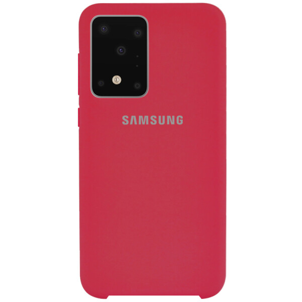 

Противоударный Чехол накладка Epik Silicone case NEW для Samsung Galaxy S20 Ultra Красный / Rose Red