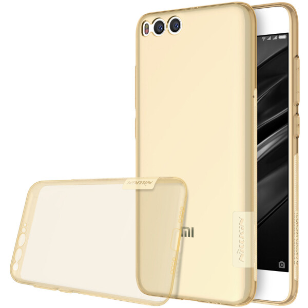 

Противоударный Чехол накладка Nillkin Nature Series NEW для Xiaomi Mi 6 Золотой / Прозрачный