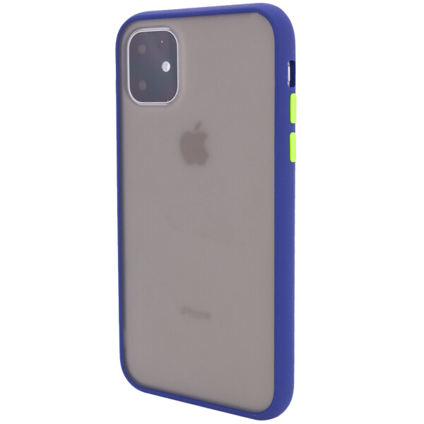 

Противоударный Чехол накладка Epik Color Buttons Shield NEW Series для Apple iPhone 11 (6.1") Синий