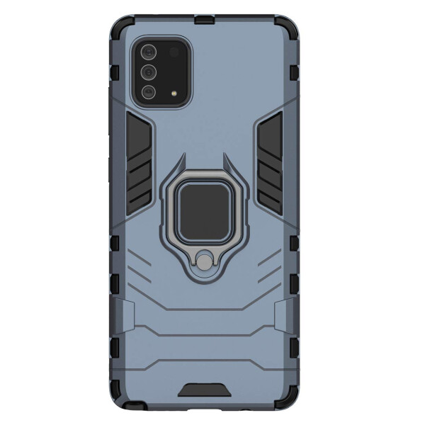 

Противоударный Чехол накладка Epik Transformer Ring NEW с магнитным держателем для Samsung Galaxy A51 Серый / Metal Slate