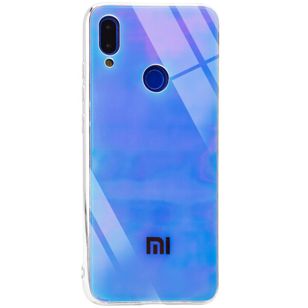 

Противоударный Чехол накладка Epik Gradient Rainbow NEW с лого для Xiaomi Redmi 7 Голубой