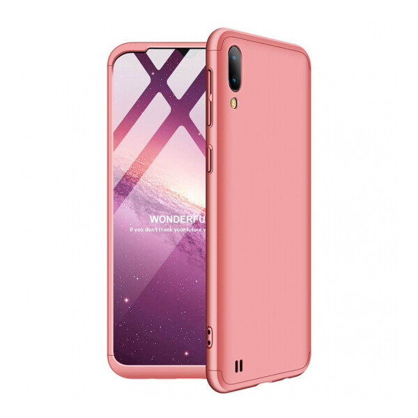 

Противоударный Чехол пластиковая накладка GKK LikGus 360 градусов NEW для Samsung Galaxy M10 Розовый / Rose Gold