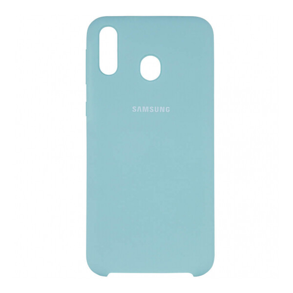 

Противоударный Чехол накладка Epik Silicone case NEW для Samsung Galaxy A20 / A30 Голубой / Marine Green