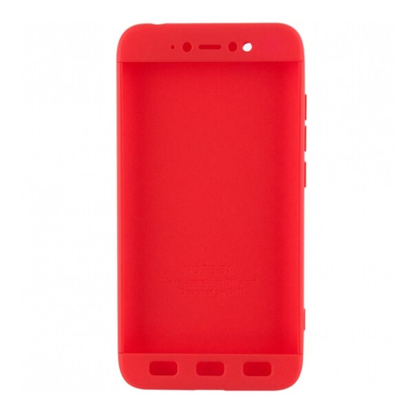 

Пластиковая накладка чехол GKK LikGus 360 градусов для Xiaomi Redmi Note 5A / Redmi Y1 Lite Красный
