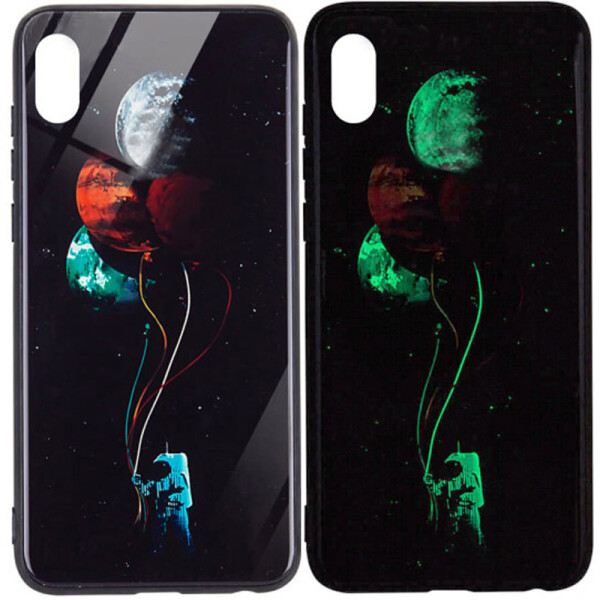 

Противоударный Чехол накладка Epik NEW светящийся в темноте для Xiaomi Redmi 7A Космос / Черный