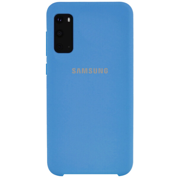 

Противоударный Чехол накладка Epik Silicone case NEW для Samsung Galaxy S20 Синий / Blue